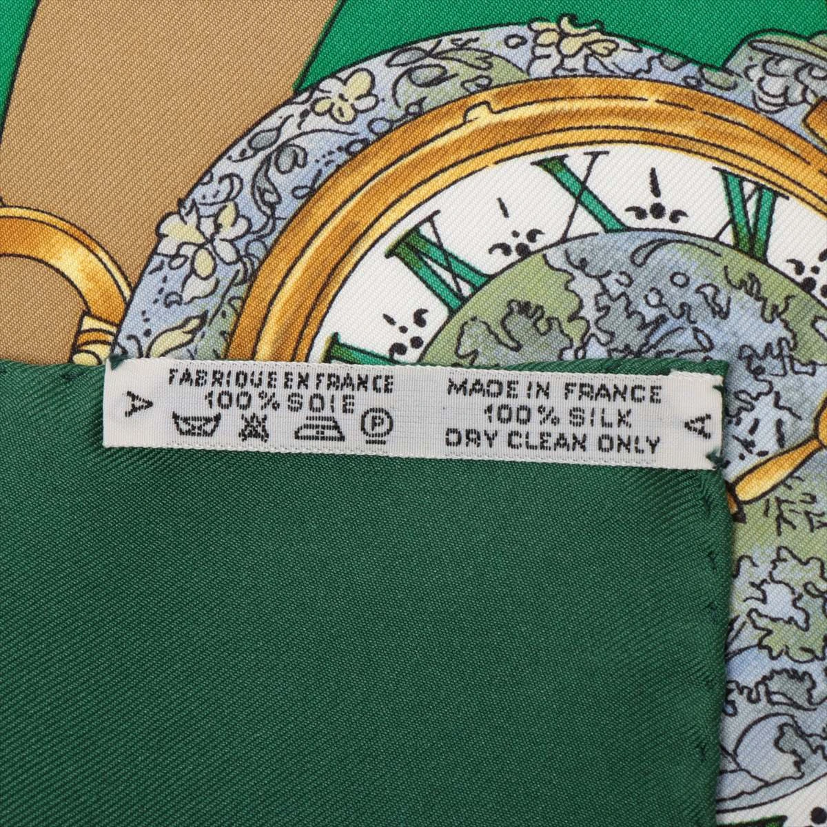 エルメス カレ90 Parmi les fleurs je compte les heures 花の中で