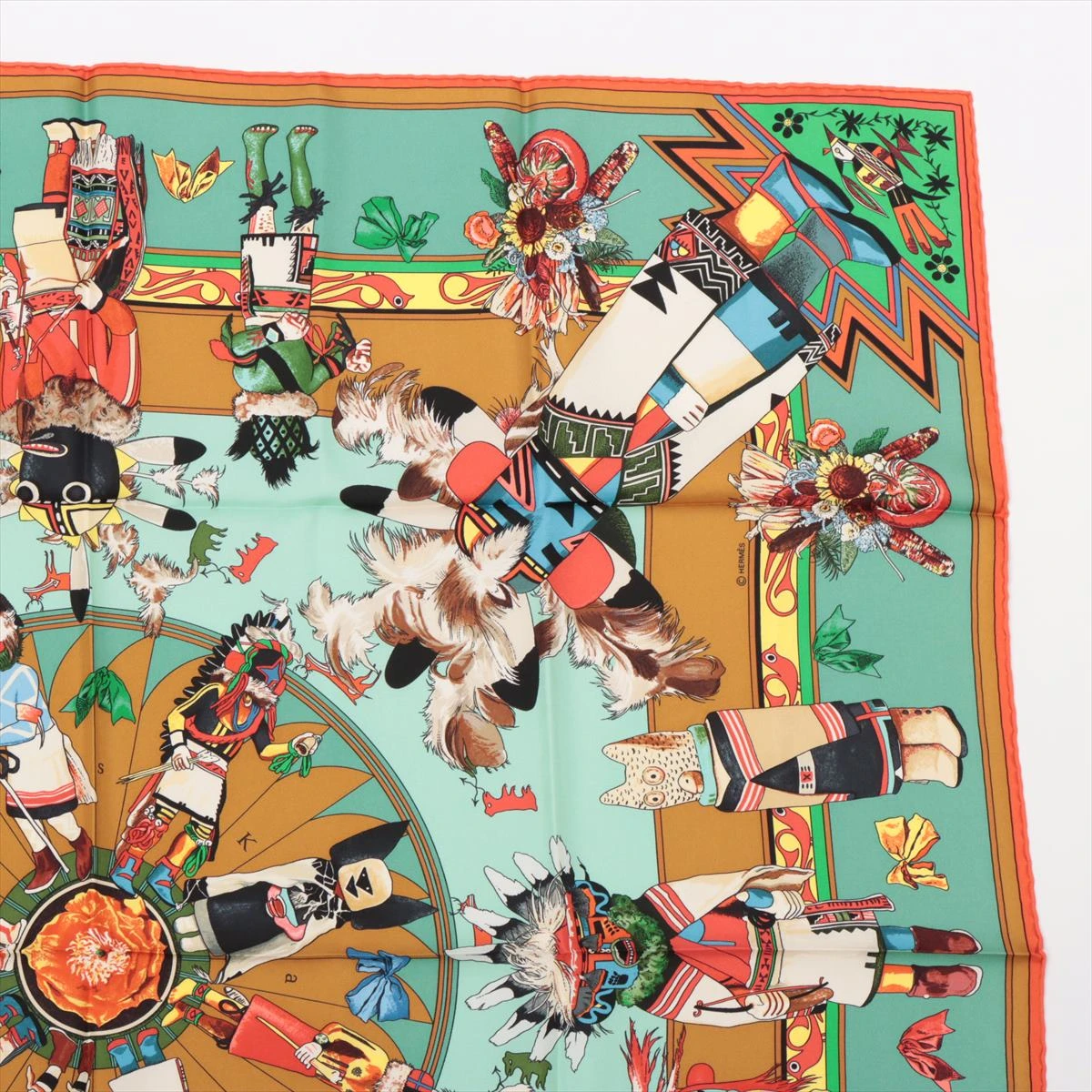 【HERMES】新品未使用 エルメス カレ90 カレウォッシュ カチナ HERMES エルメス スカーフ カレ ウォッシュ 90 カチナ Kachinas