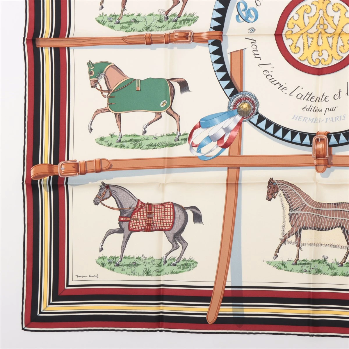 (特価)HERMES スカーフ カレ90 馬着 Couvertures 競走馬 HERMES 【新品未使用】エルメス カレ90 COUVERTURES ET TENUES