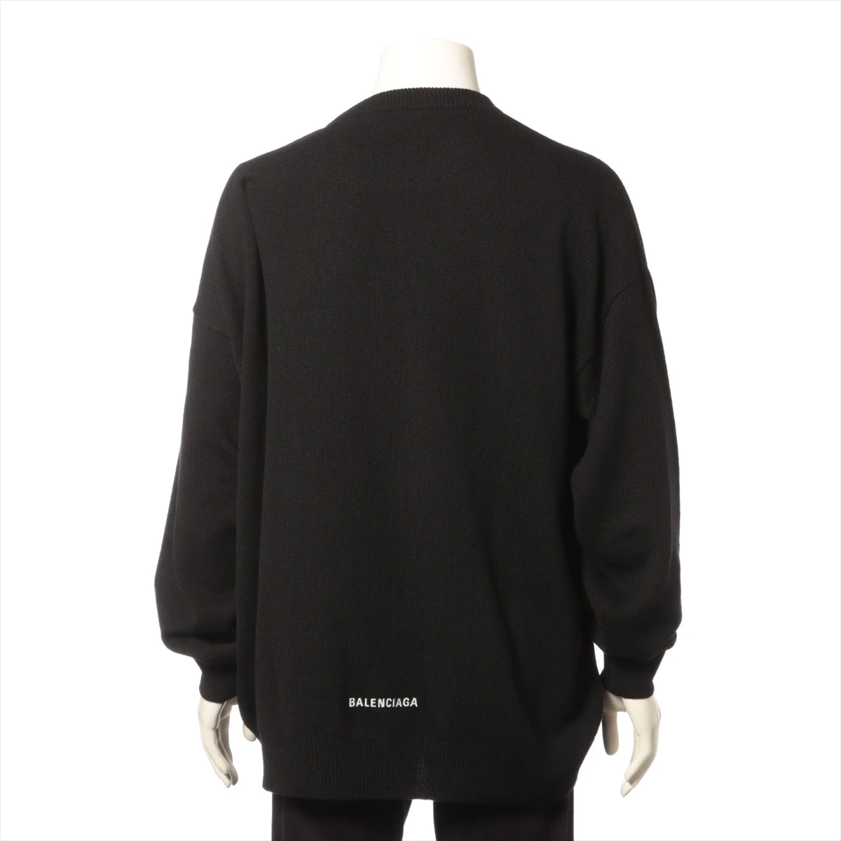 BALENCIAGA 21AW バックロゴ 刺繍 カシミヤ ニット ブラック 楽天市場】BALENCIAGA バレンシアガ ニット サイズ:S 21AW