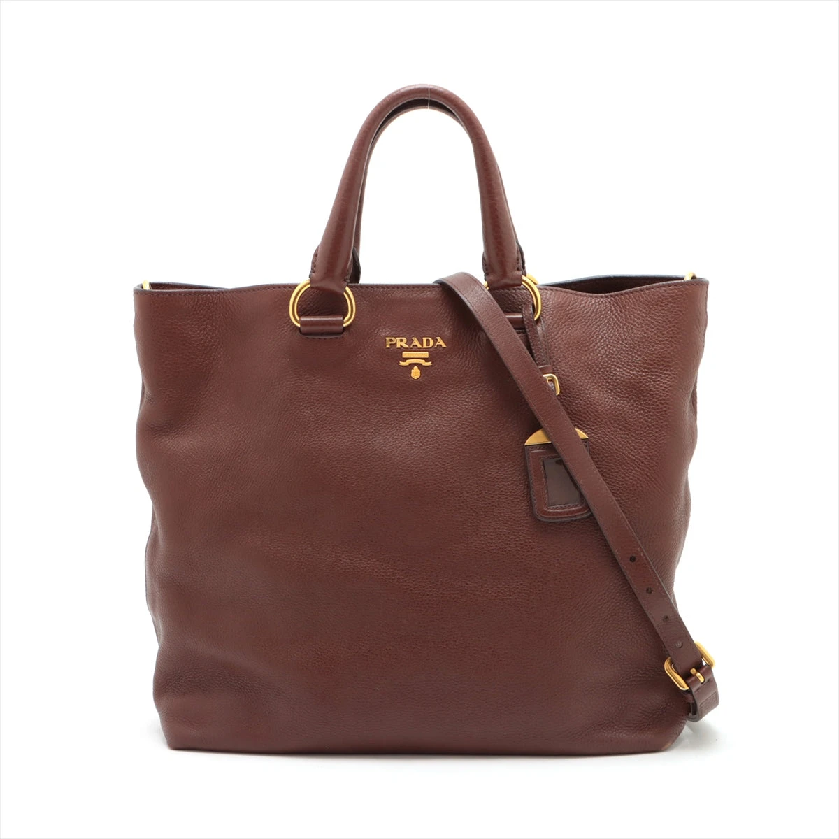 Prada レザー トートバッグ | ブラウン | FARFETCH JP