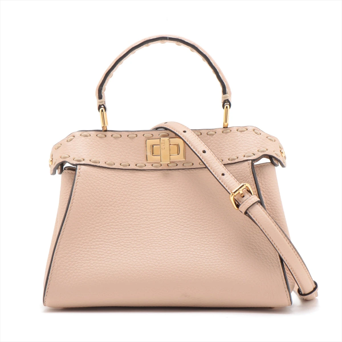 美品 FENDI フェンディ ミニ ピーカブー パール 2WAY ハンドバッグ FENDI（フェンディ） ハンドバッグ PEEKABOO MINI ピーカブー ミニ