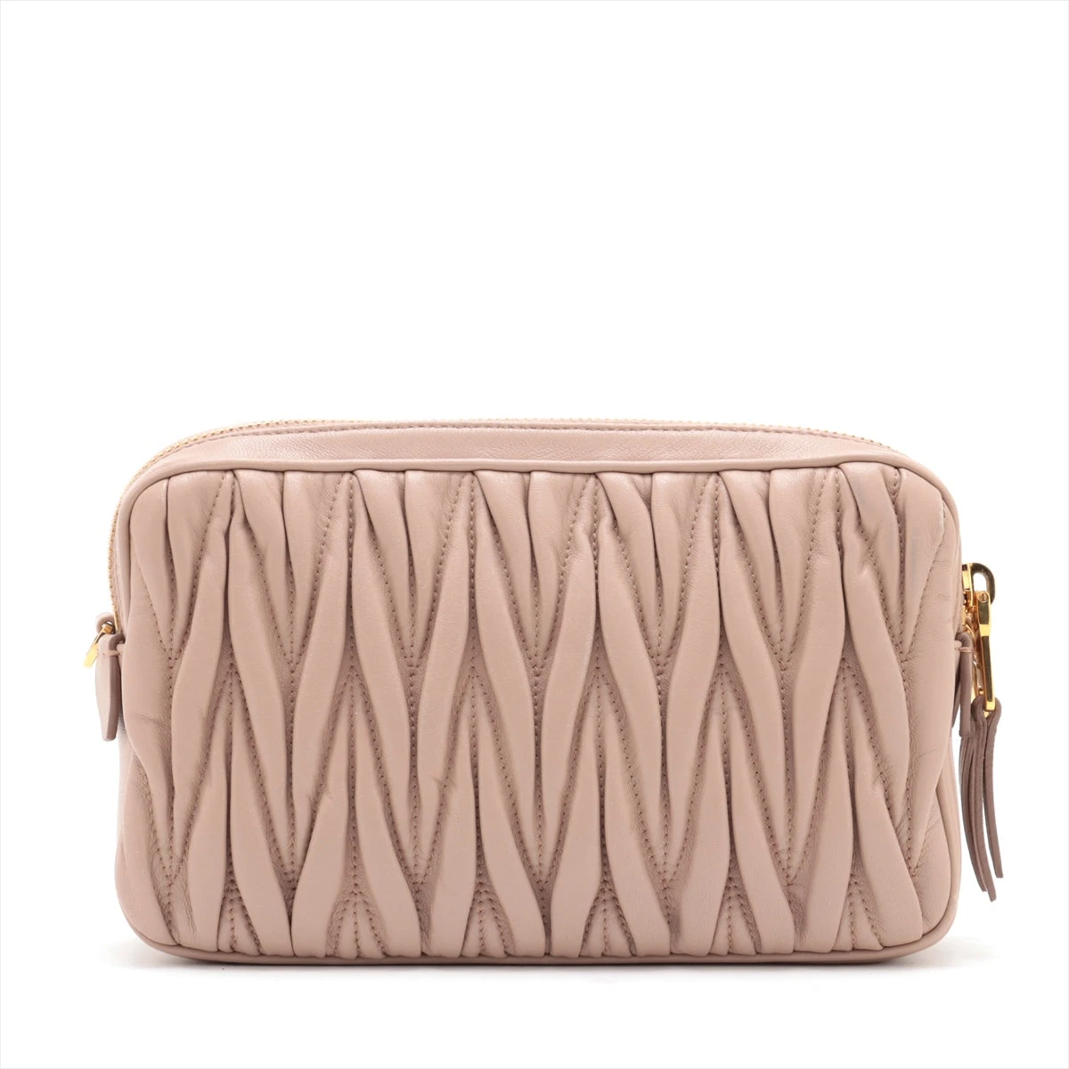 MIU MIU ショルダーバッグ マトラッセ 5BH539 ミュウミュウ マテラッセ レザー ショルダーバッグ ピンク