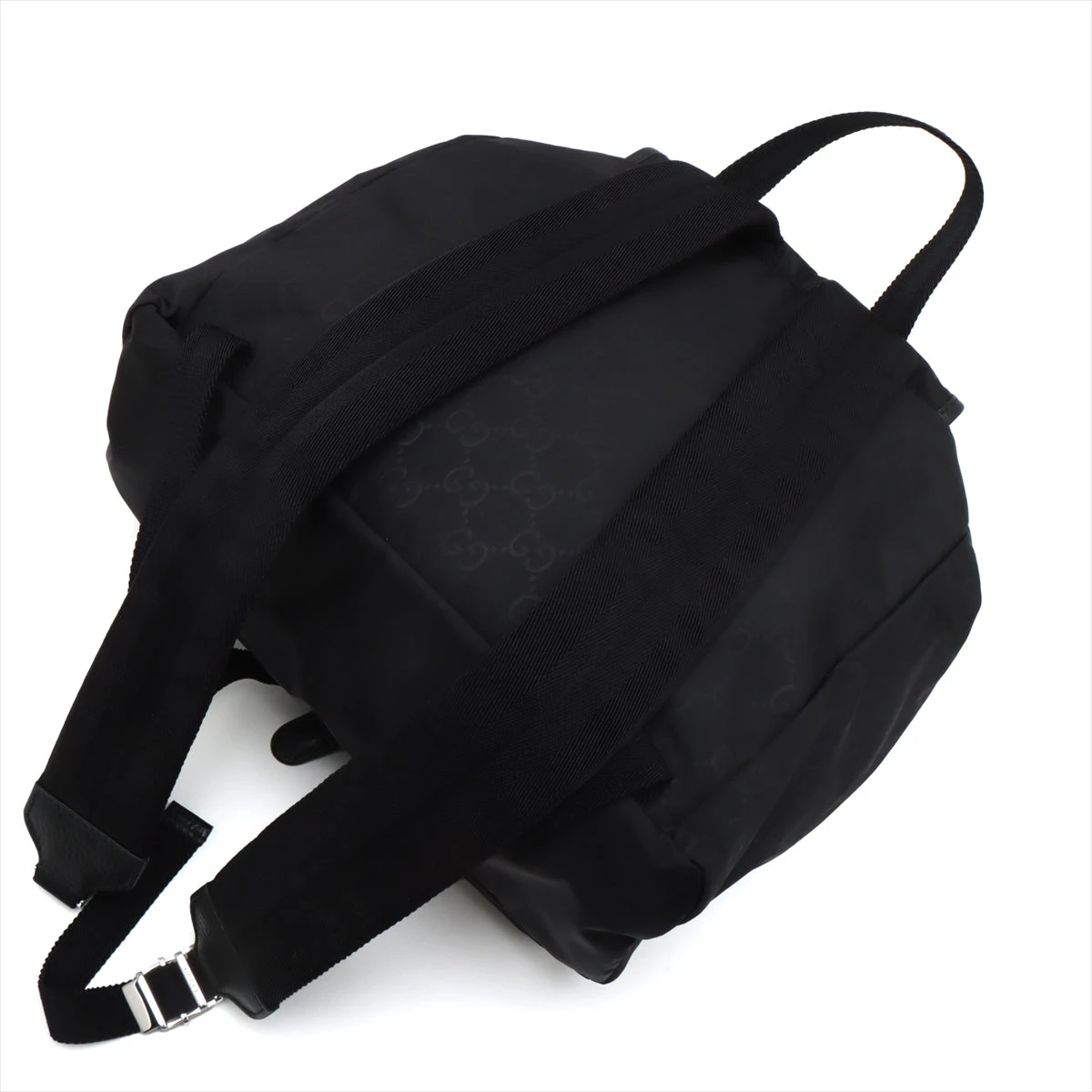 グッチ GGナイロン ナイロン×レザー バックパック/リュック ブラック