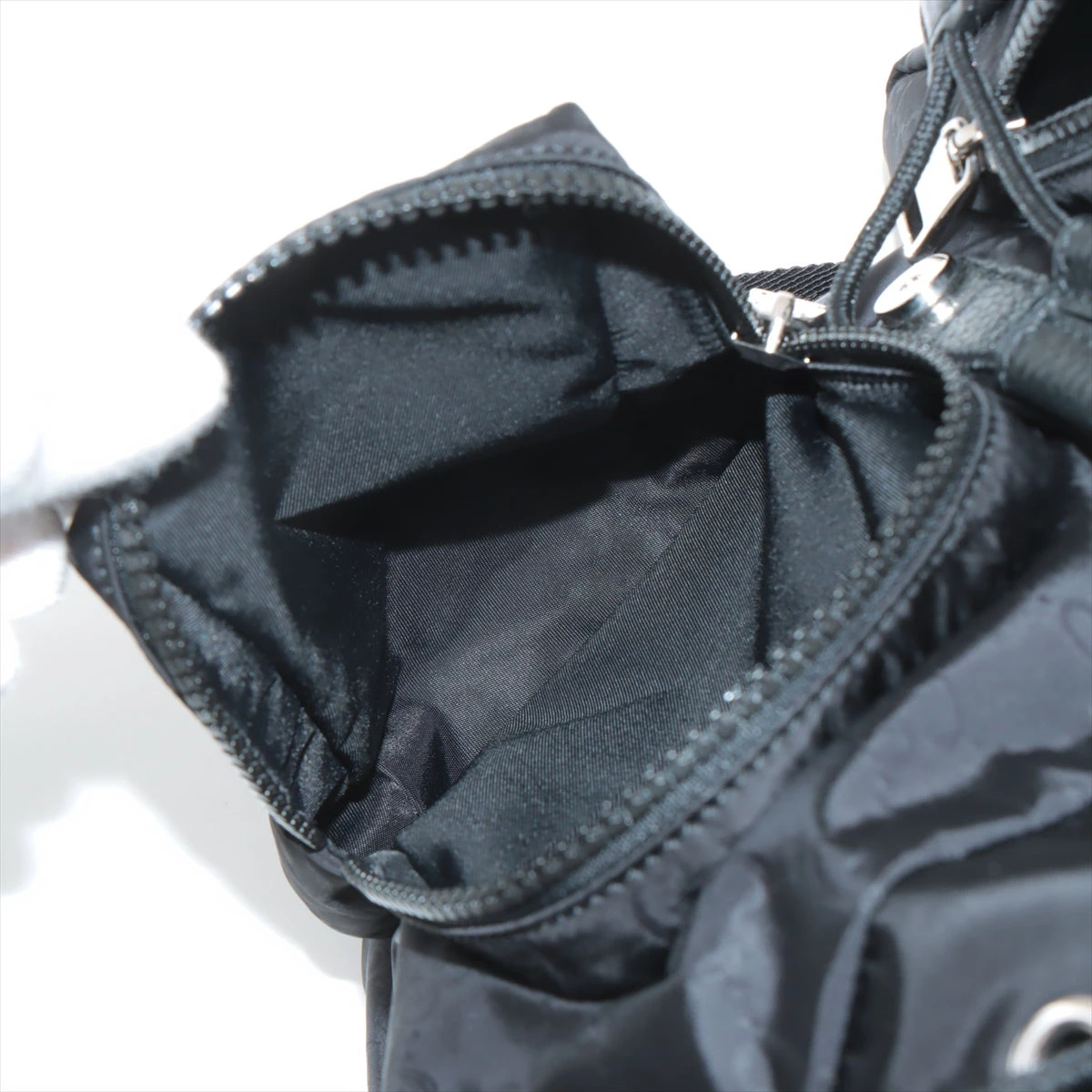 グッチ GGナイロン ナイロン×レザー バックパック/リュック ブラック