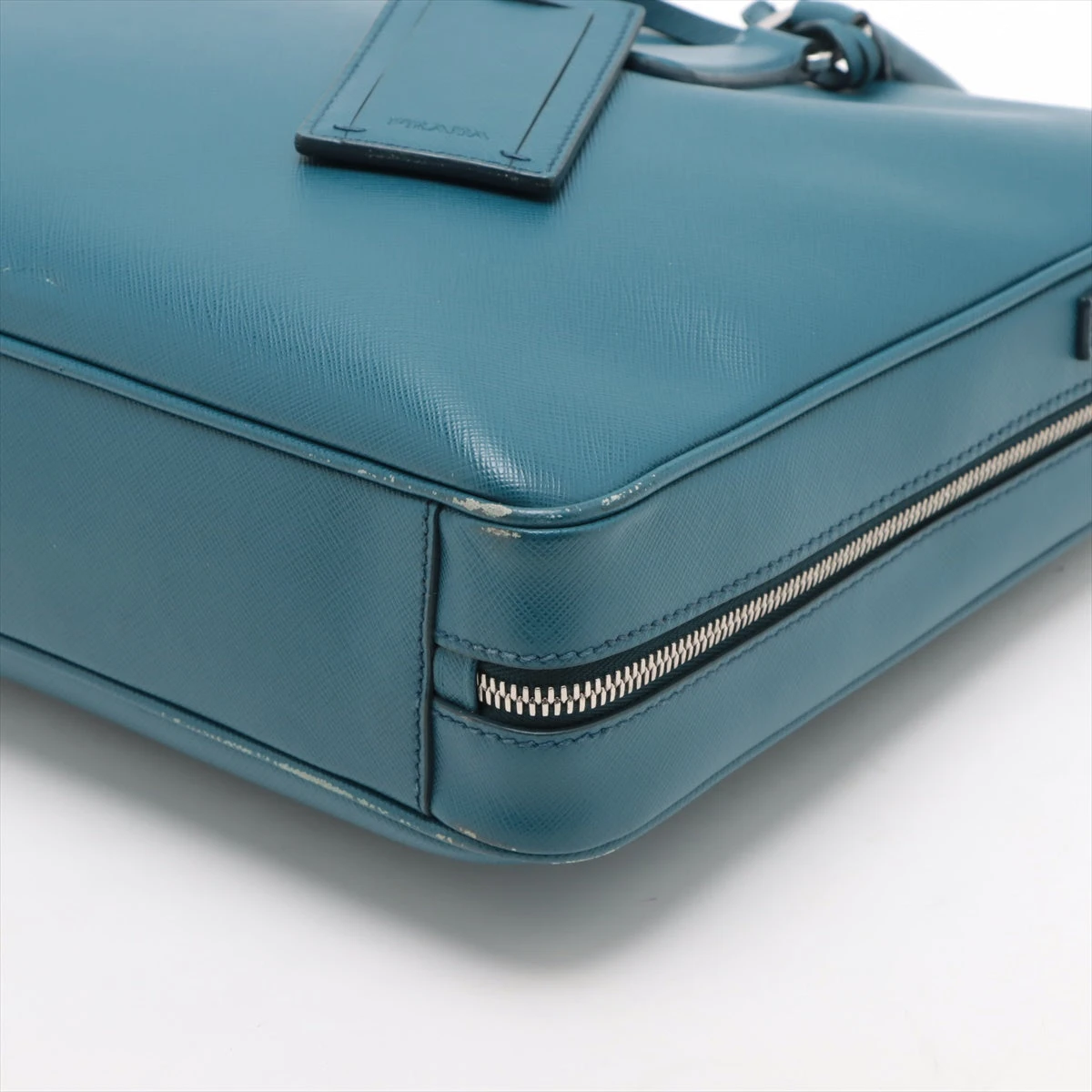 プラダ サフィアーノトラベル 2WAYビジネスバッグ ブルー 2VE011