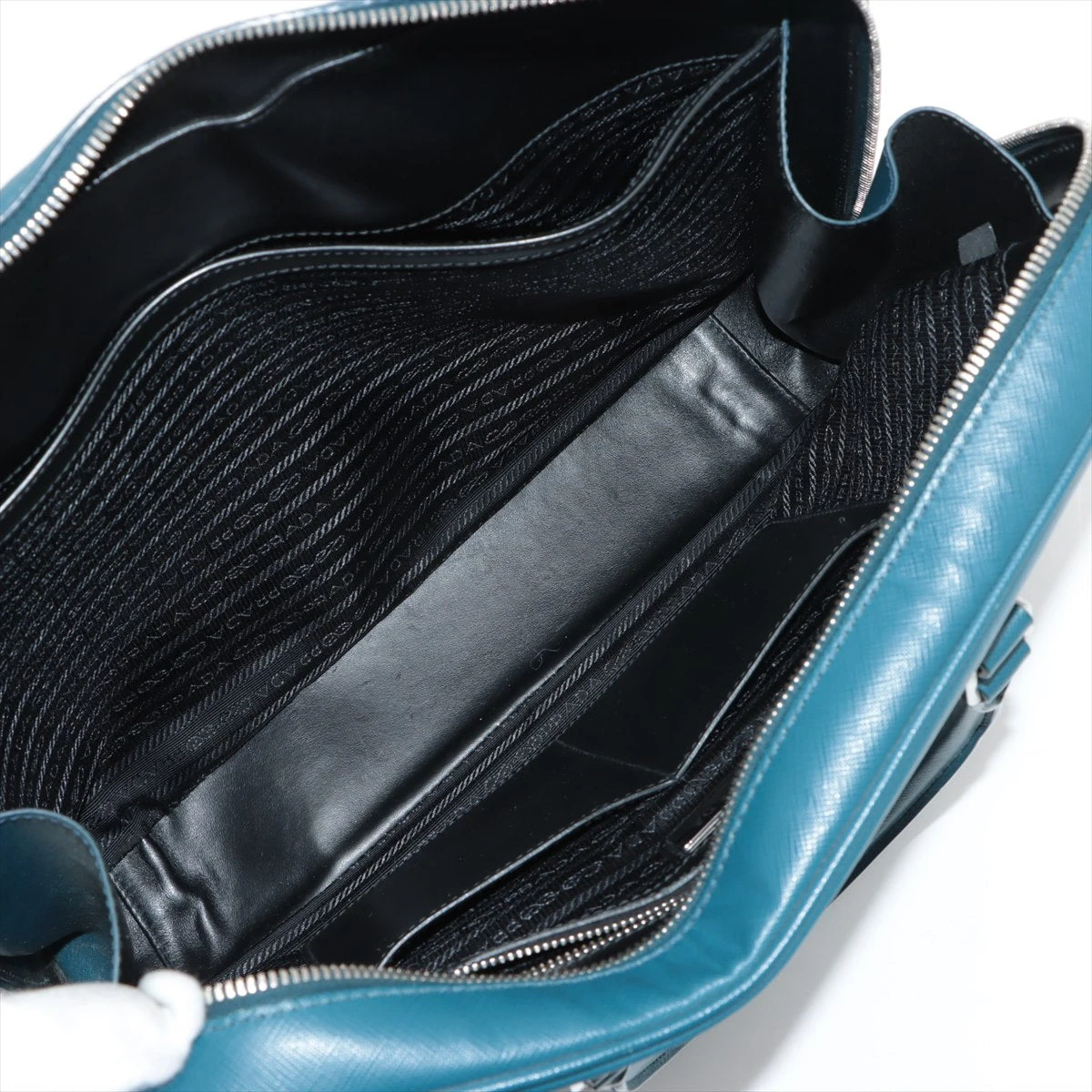 プラダ サフィアーノトラベル 2WAYビジネスバッグ ブルー 2VE011