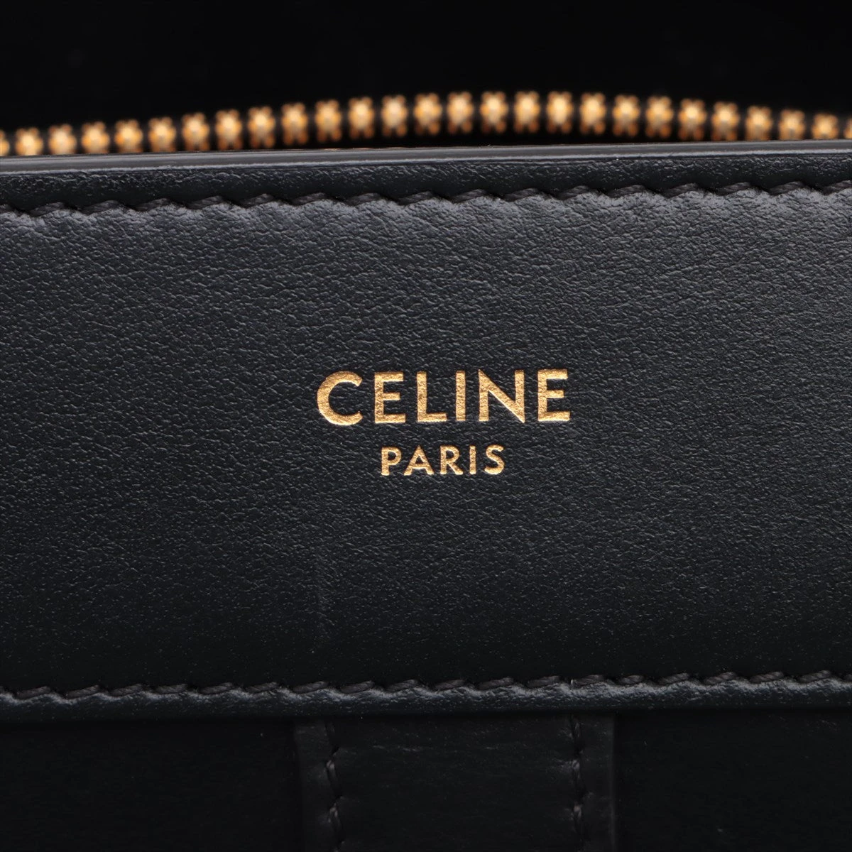 Celine ティーンカバドゥフランス レザー ショルダーバッグ ブラック セリーヌ ティーンカバドゥフランス レザー ショルダーバッグ