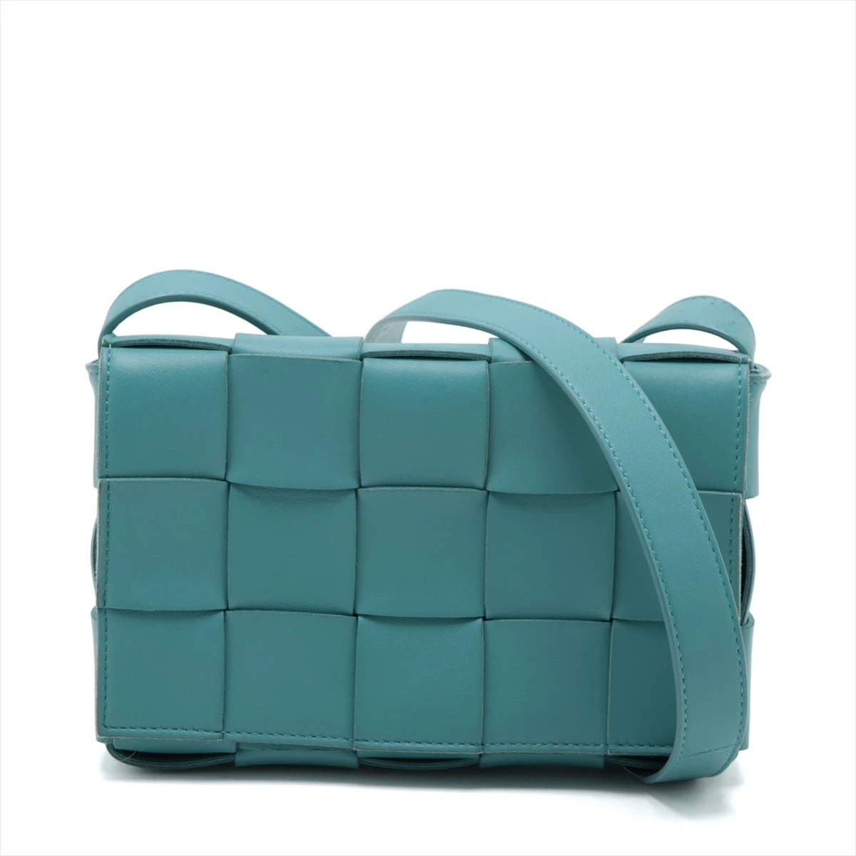 ボッテガヴェネタ マキシイントレチャート カセット レザー ショルダー  