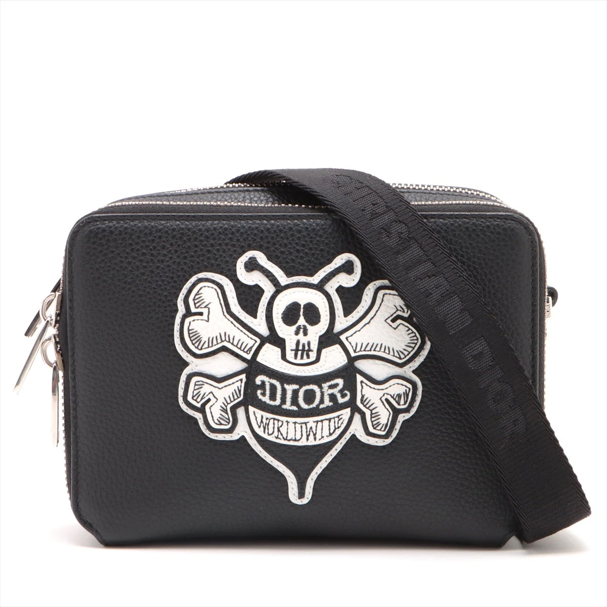 ディオールオム レザー ショルダーバッグ ブラック AP068995｜中古  