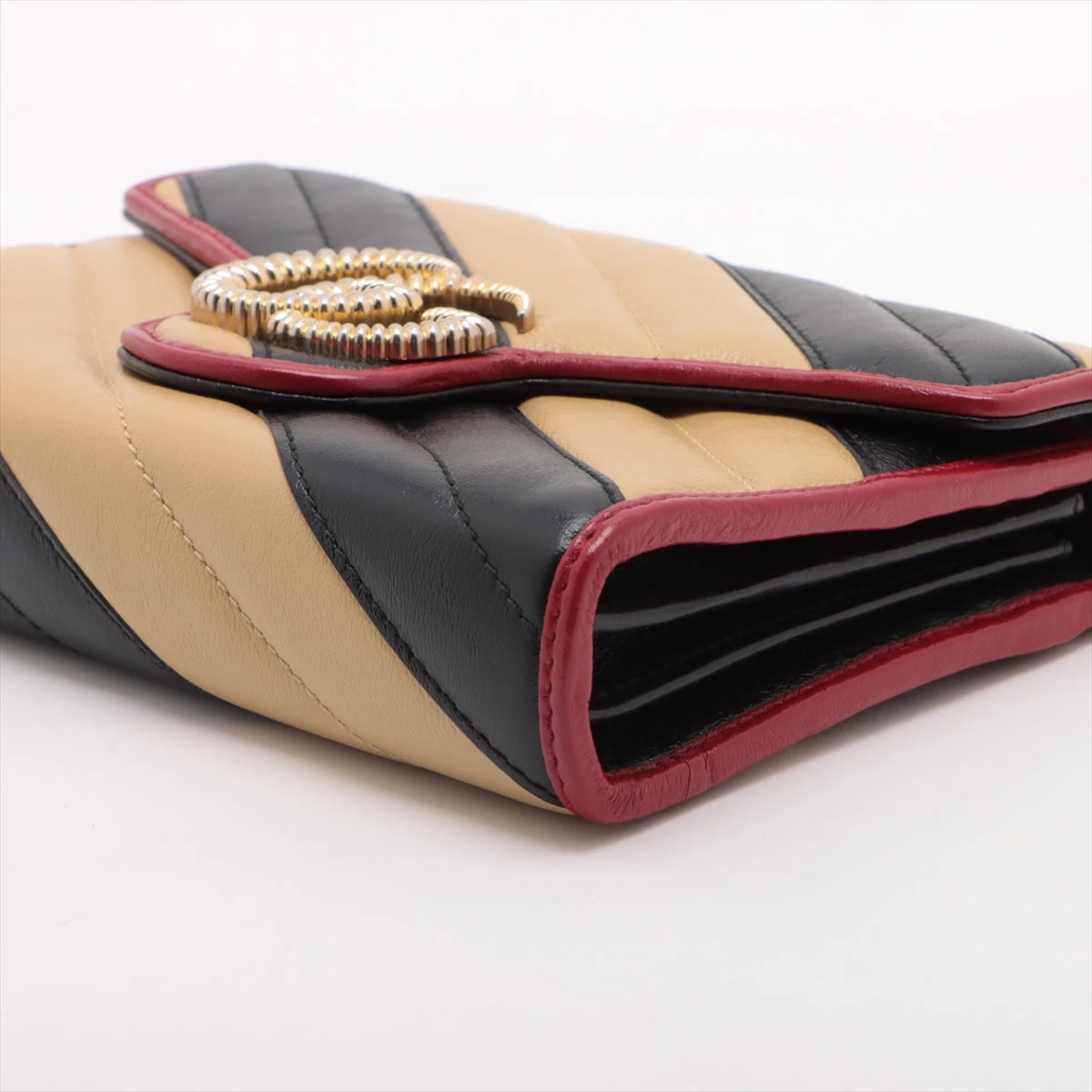 グッチ GGマーモント レザー チェーンショルダーバッグ マルチカラー