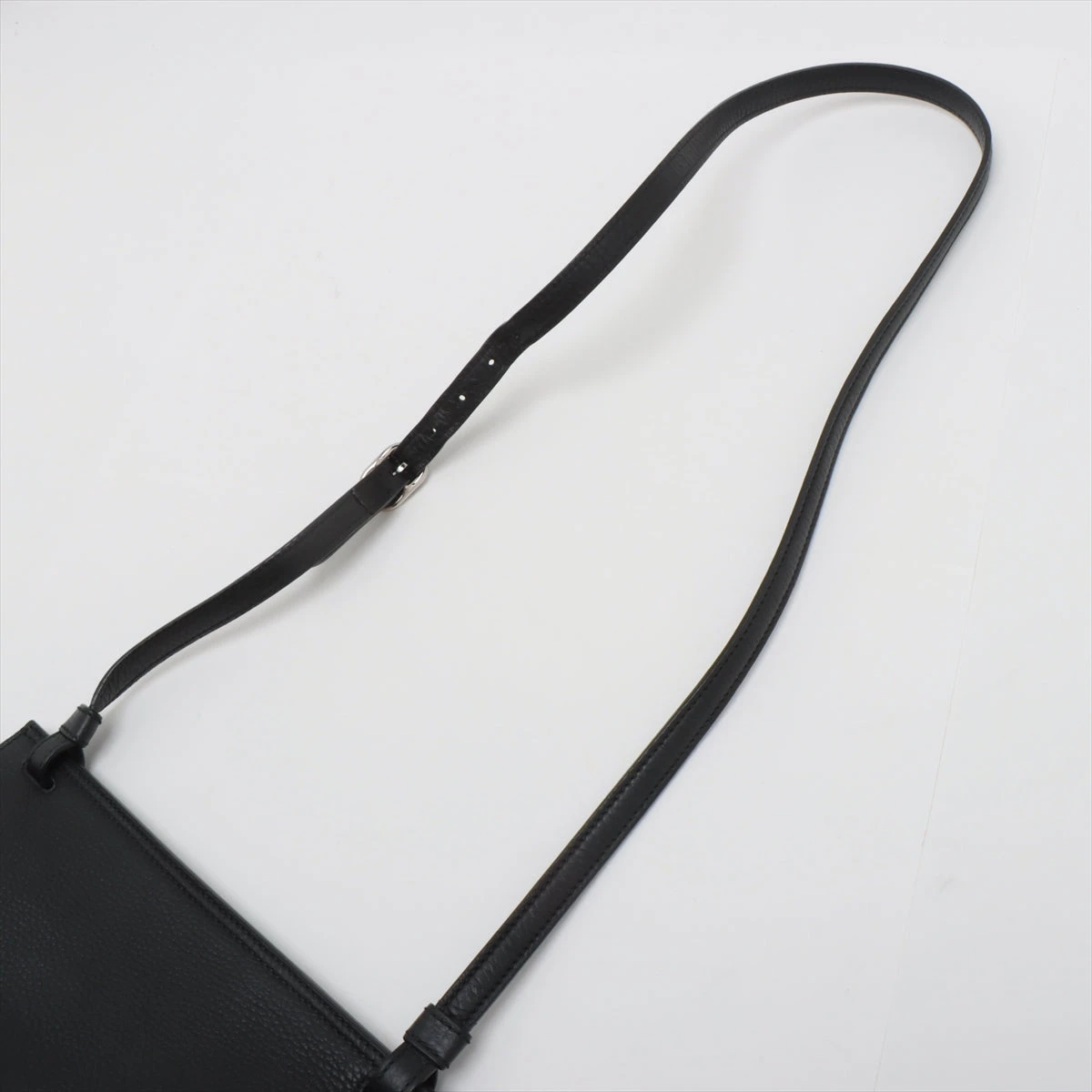 グッチ バンブーデイリー レザー ショルダーバッグ ブラック