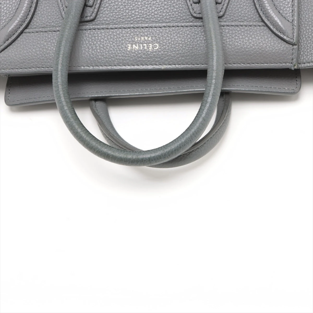 人気モデル✨セリーヌ　ラゲージ　ナノショッパー　2way グレージュ CELINE セリーヌ ラゲージ ナノショッパー グレー レザー