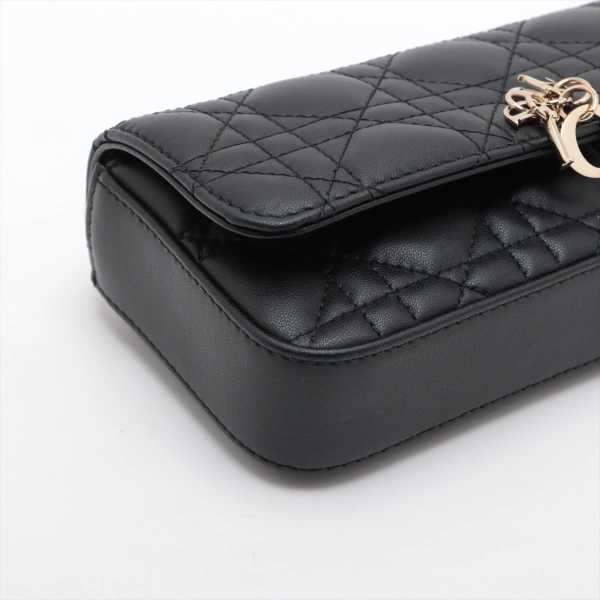 クリスチャンディオール レディディオール カナージュ レザー チェーン