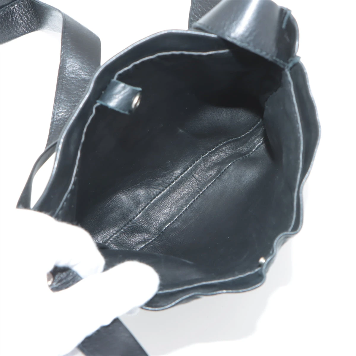 極美品 エルメス ミュール シルバー金具 ブラック レザー HERMES エルメス シルバー金具 クレマン ベルトストラップ