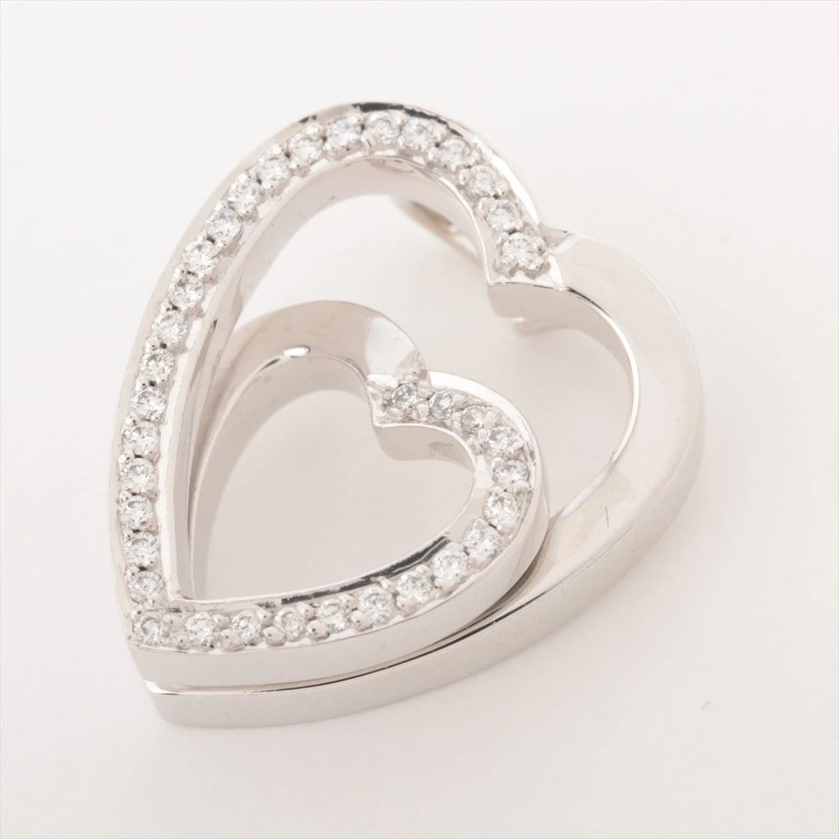 カルティエ インターレースハート ダイヤ ネックレストップ 750