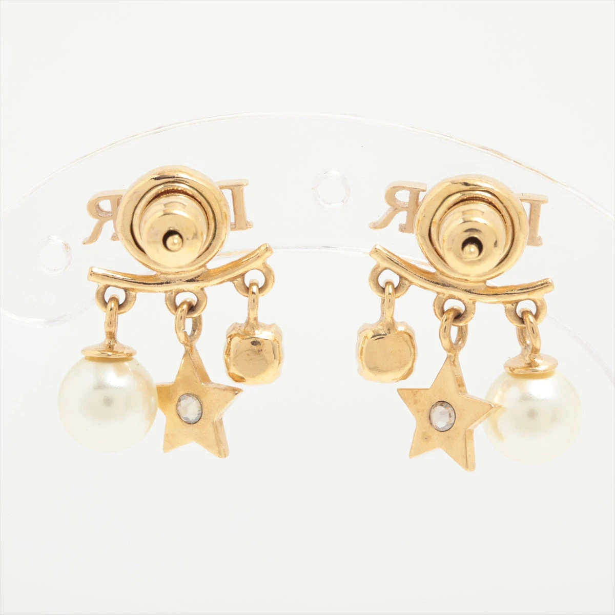 Diorゴールドメッキ パール付きロングピアス Dior パール付きゴールドピアス お値下げしました