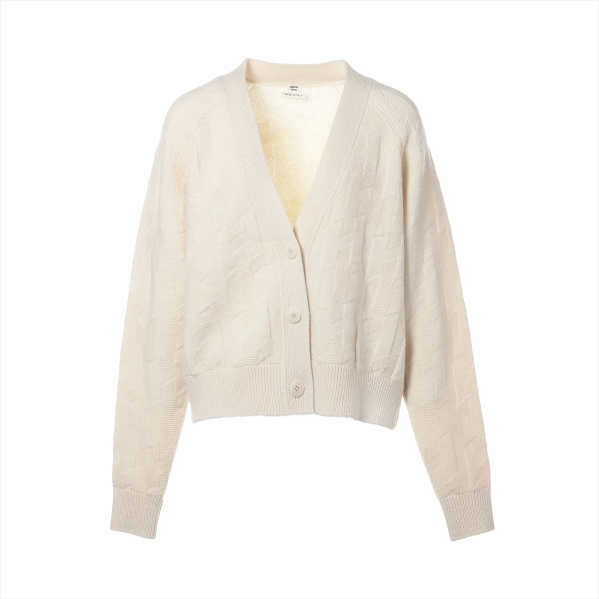 エルメス 24SS ウール×ナイロン カーディガン 34 レディース