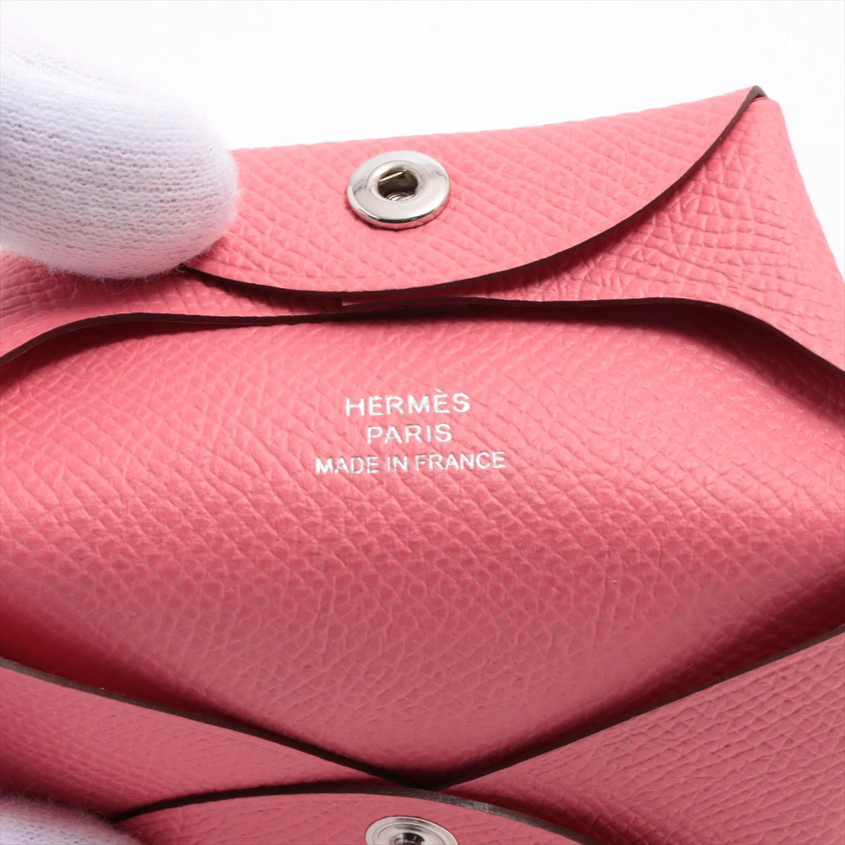 【未使用レベル】HERMES エルメス バスティア ピンク ケース エルメス バスティア ヴォーエプソン コインケース ピンク