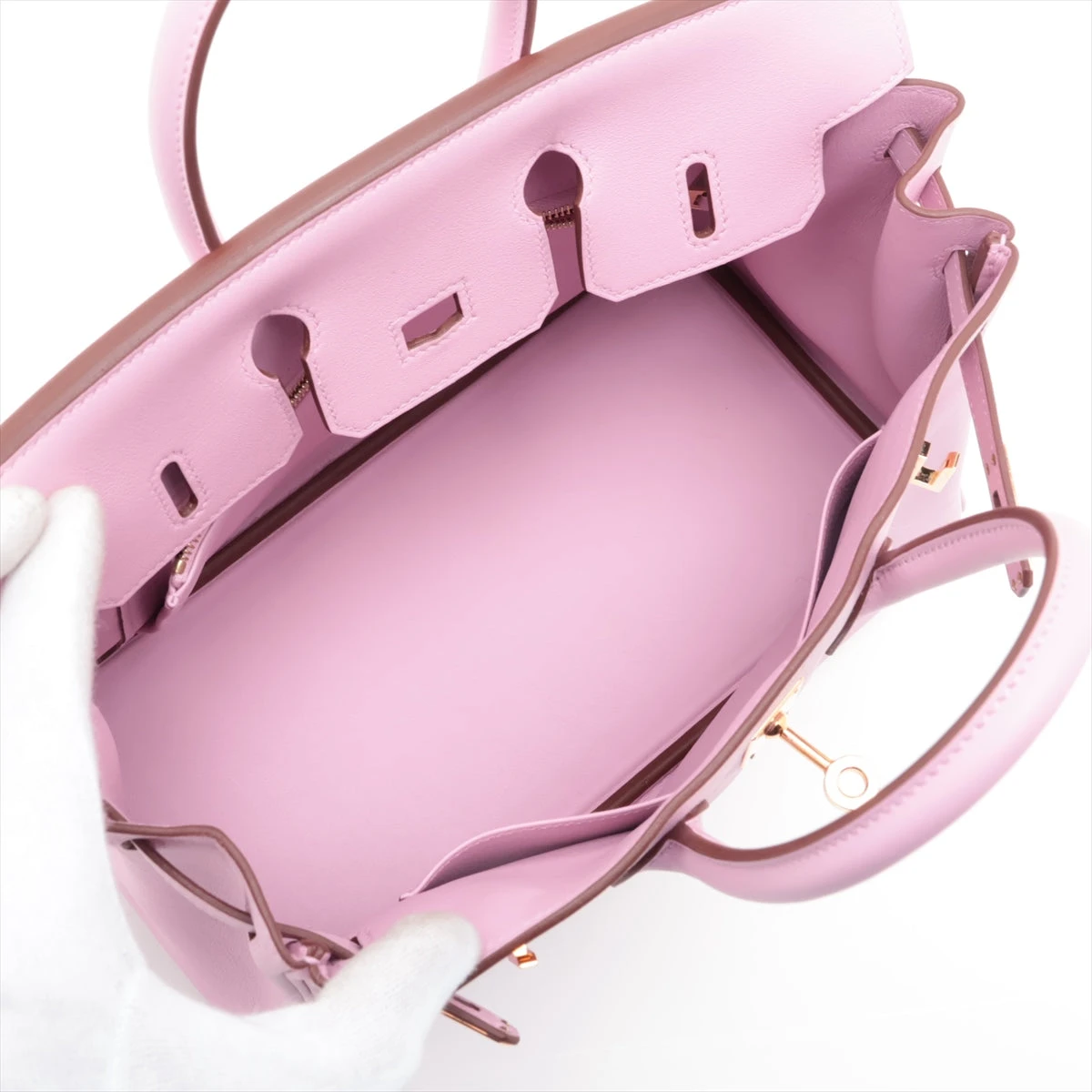 ♥未使用品♥レアカラーのオランナノ モーヴシルベストル ピンク エルメス 箱付き エルメス バーキン25 ヴォースイフト モーヴシルベストル ローズ