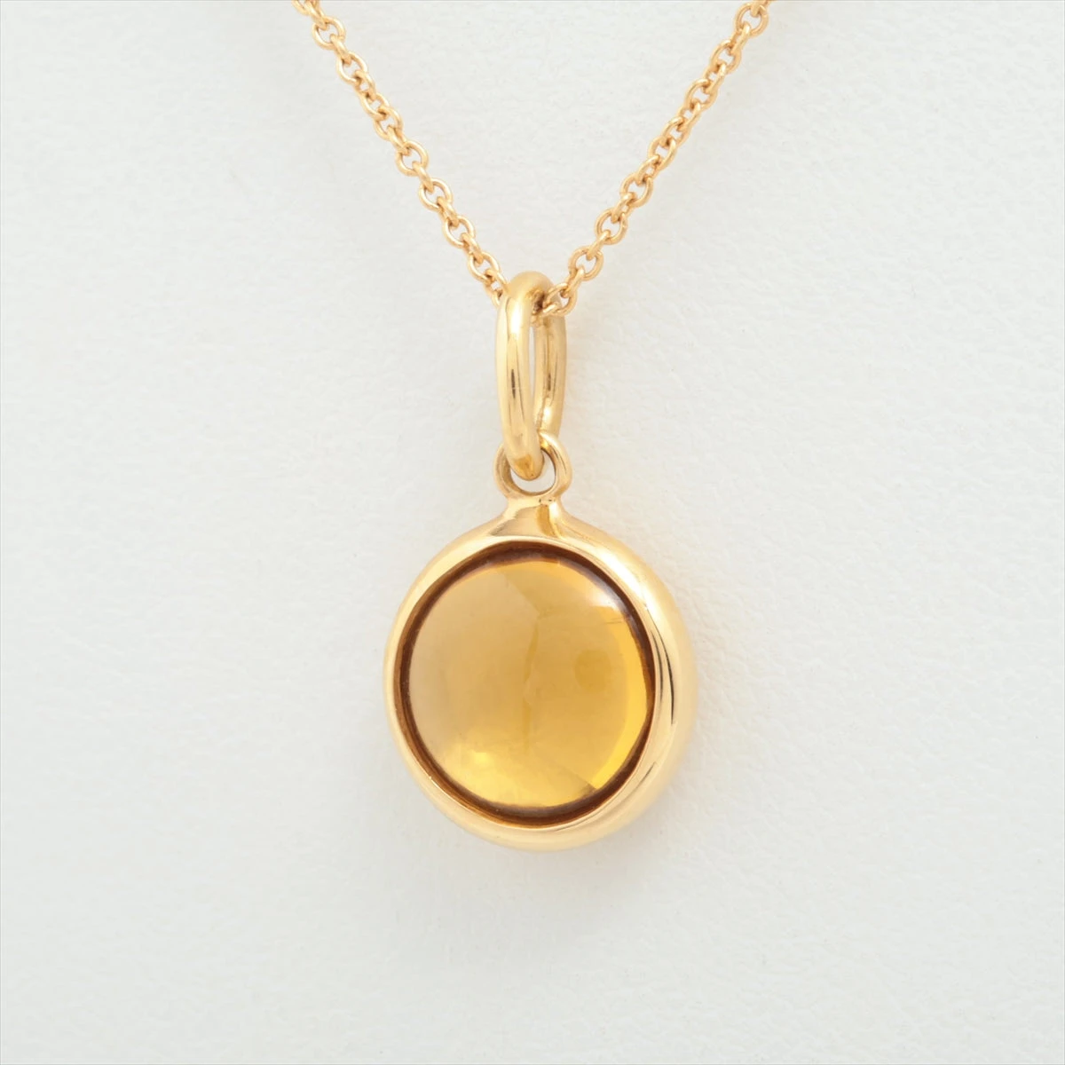 ティファニー カボション シトリン ネックレス 750(YG) 3.0g A2753972