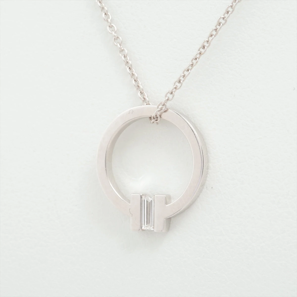 ティファニー Tスクエア ダイヤ ネックレス 750(WG) 3.4g ティファニー Tスクエア ダイヤ ネックレス 750(WG) 3.4g