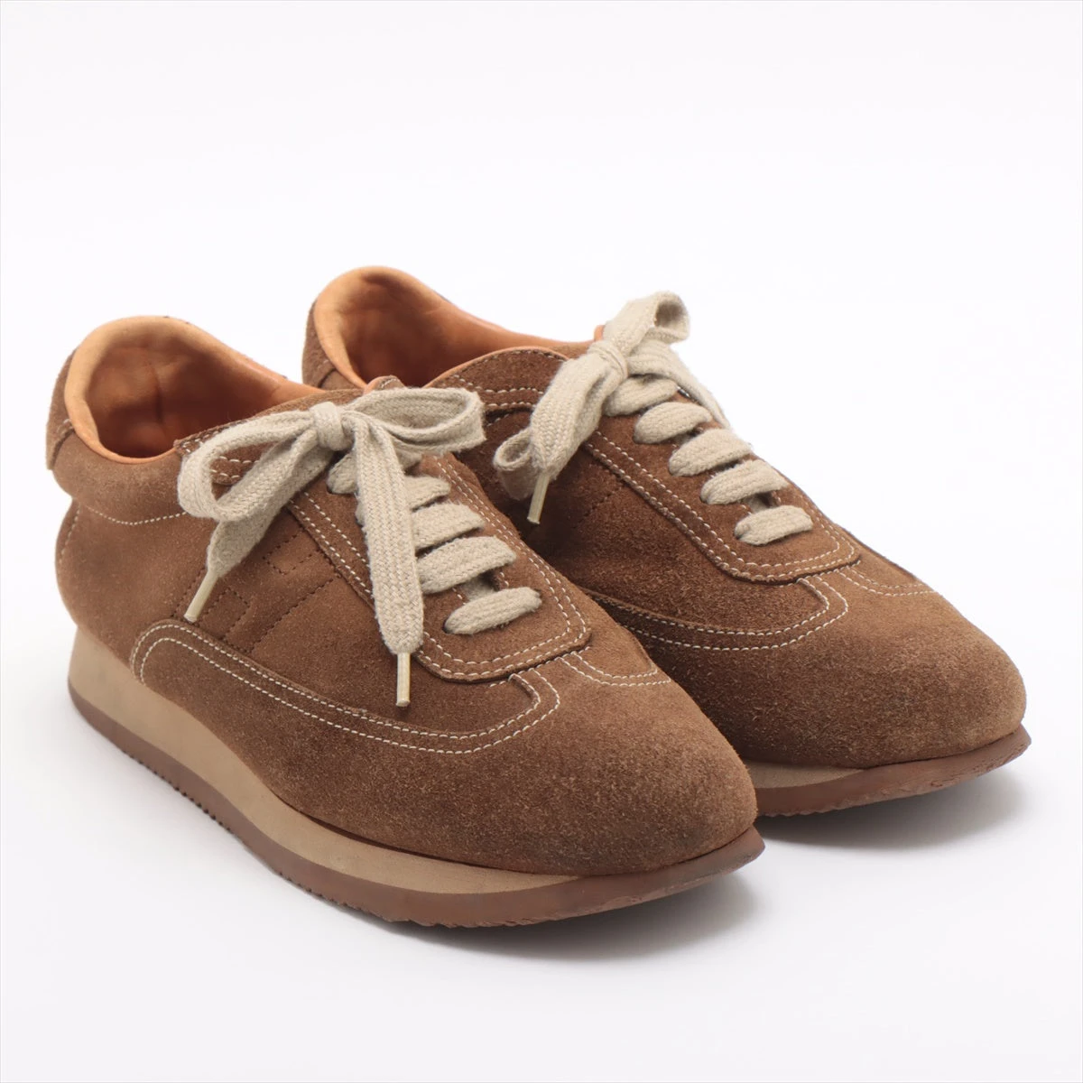 エルメス クイック スエード スニーカー 38 レディース ブラウン