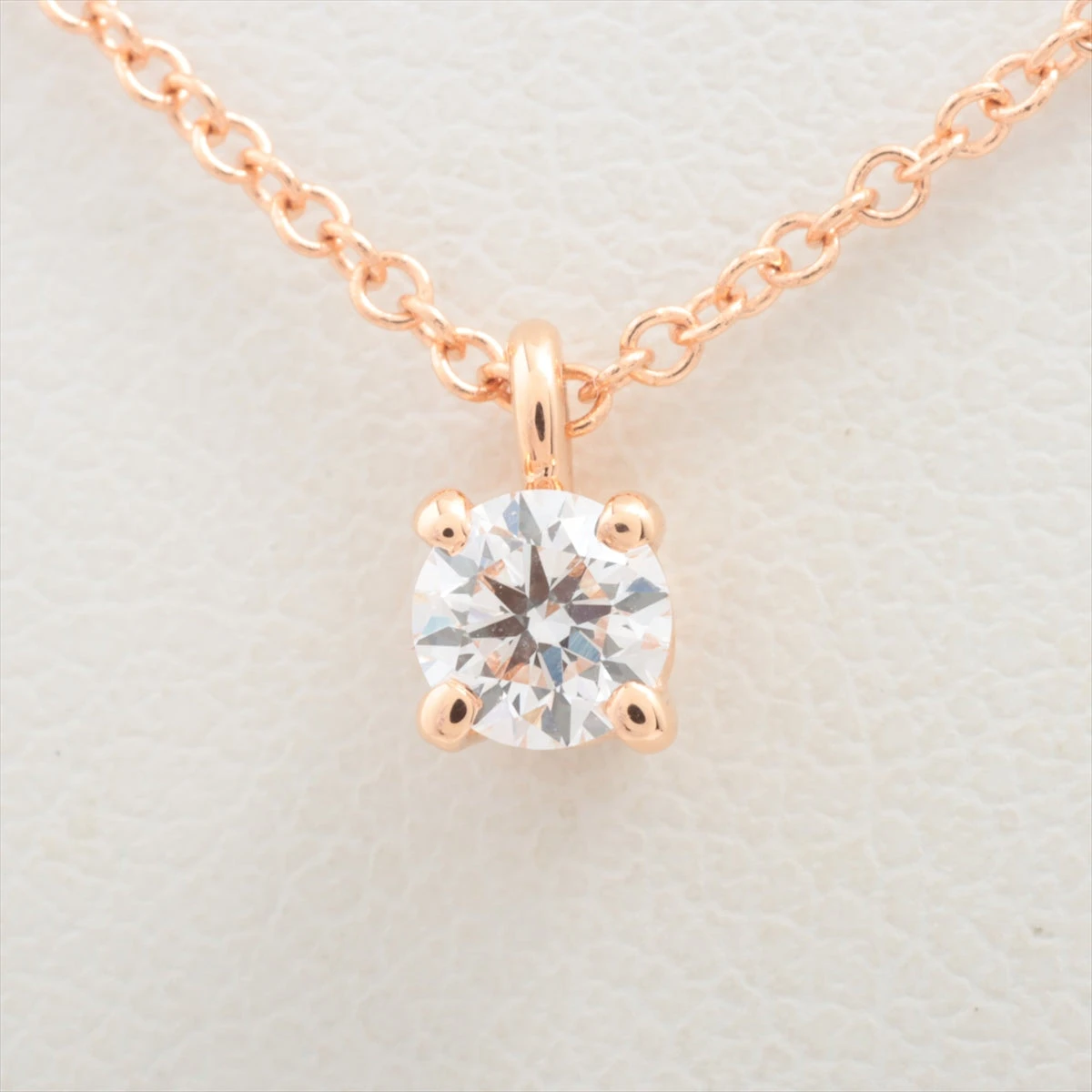 ティファニー ソリティア ダイヤ ネックレス 750(PG) 1.7g ダイヤ直径