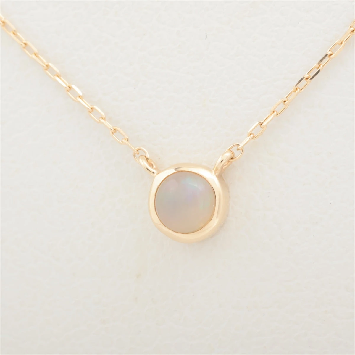 ete オパールネックレス K10 ete】k10 YGオパール＆パールネックレス