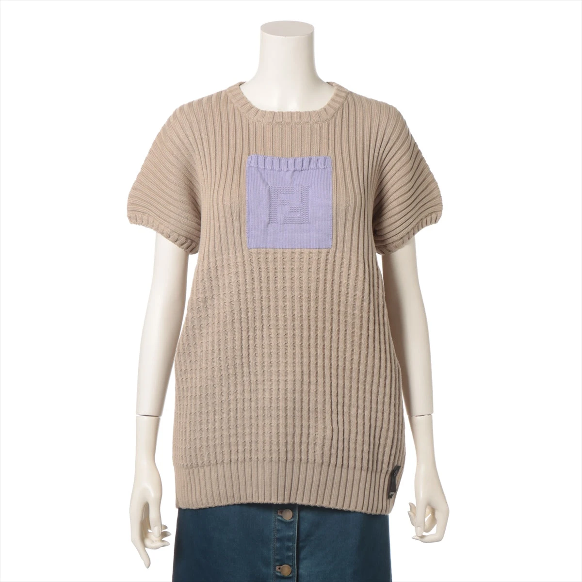 こーでぃページ　26.5㎝ フェンディ FFロゴ 21年 コットン×カシミヤ ニット 48 メンズ