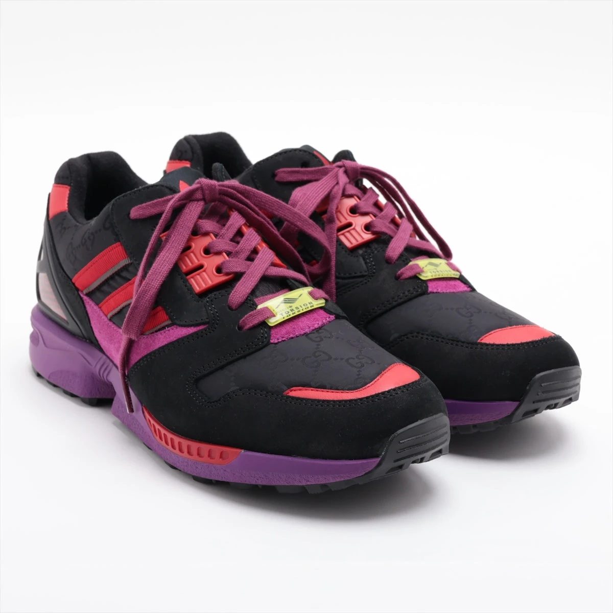 グッチ×アディダス ZX8000 23SS スエード×キャンバス スニーカー 26cm