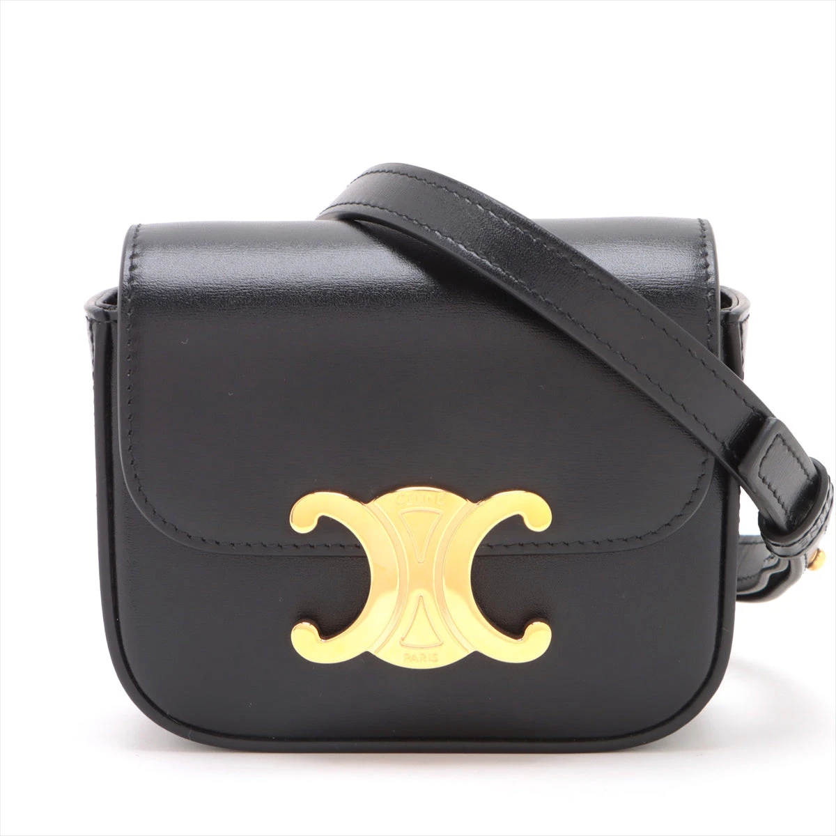 【美品】セリーヌ ショルダーバッグ リザード レザー トリオンフ金具 CELINE - 美品 セリーヌ トリオンフ ミニショルダーバッグ