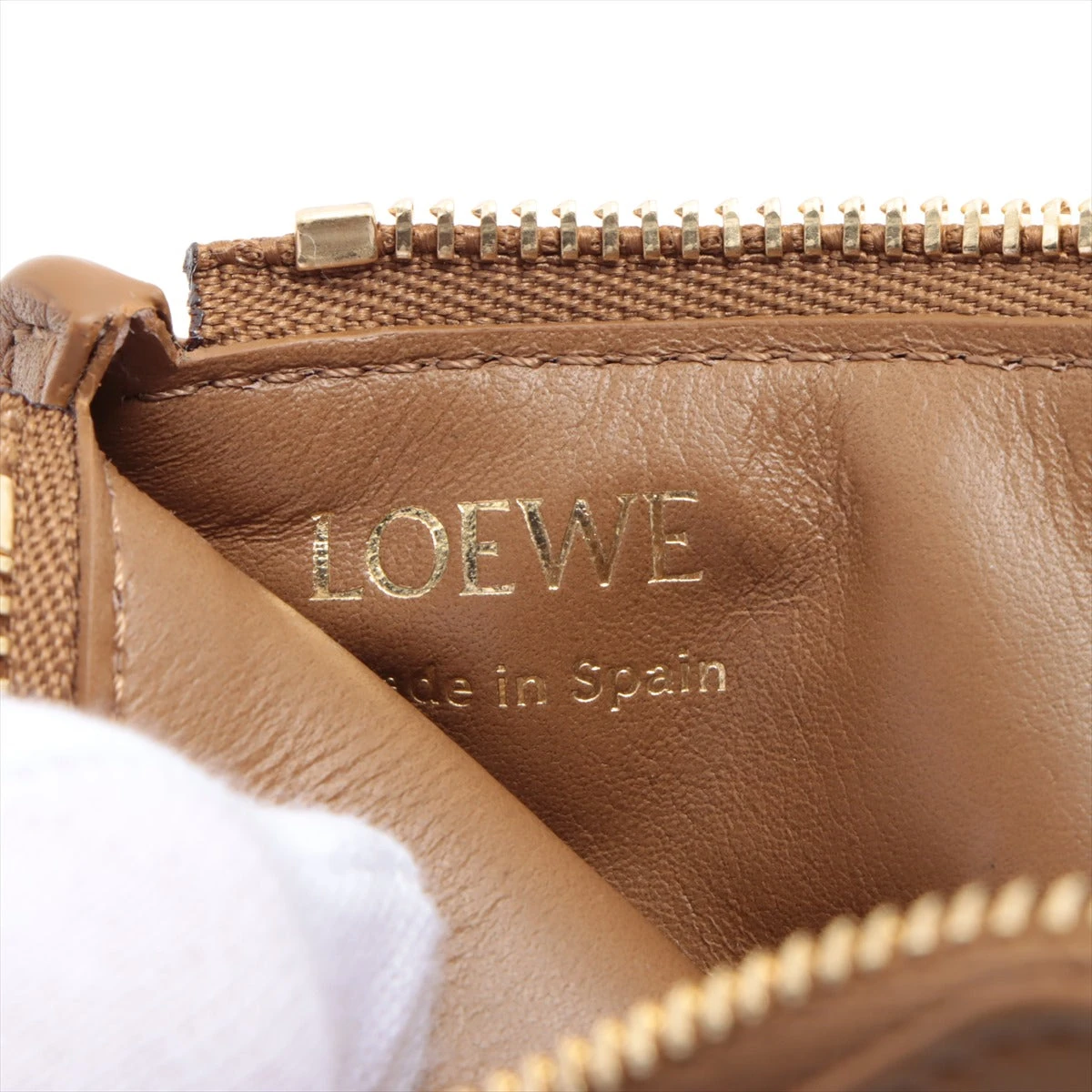 ロエベ レザー コインケース ブラウン ペプル A2756372｜中古ブランド 