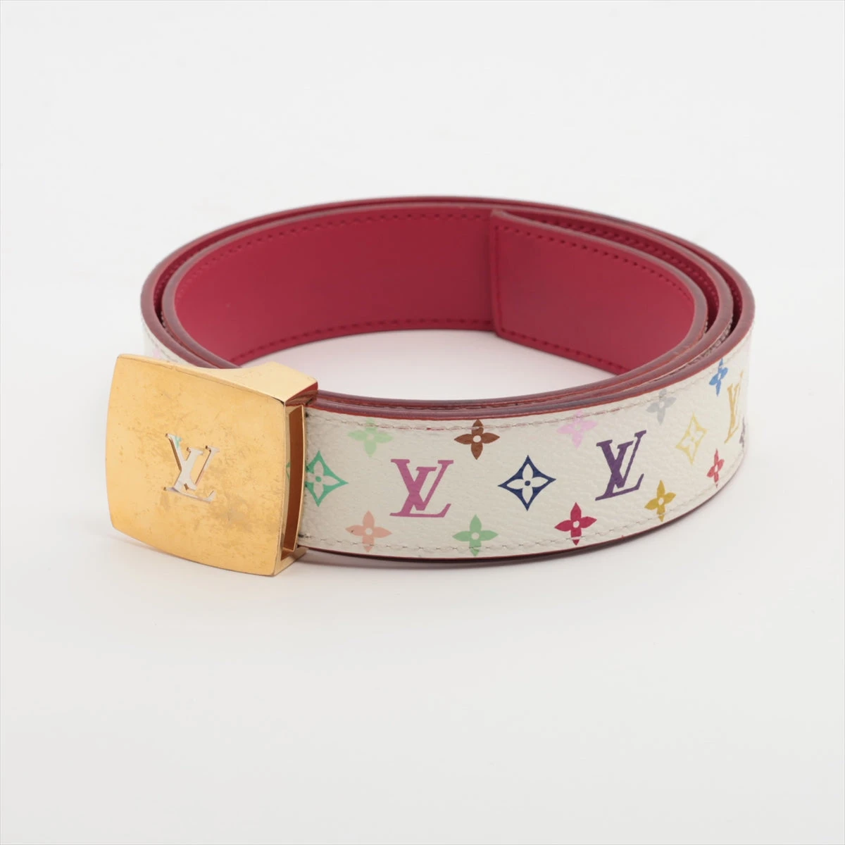 ルイヴィトン　ベルト　サンチュール　マルチカラー　ブロン　レディースM9682 LOUIS VUITTON ルイヴィトン ベルト 良好 M9682 マルチカラー