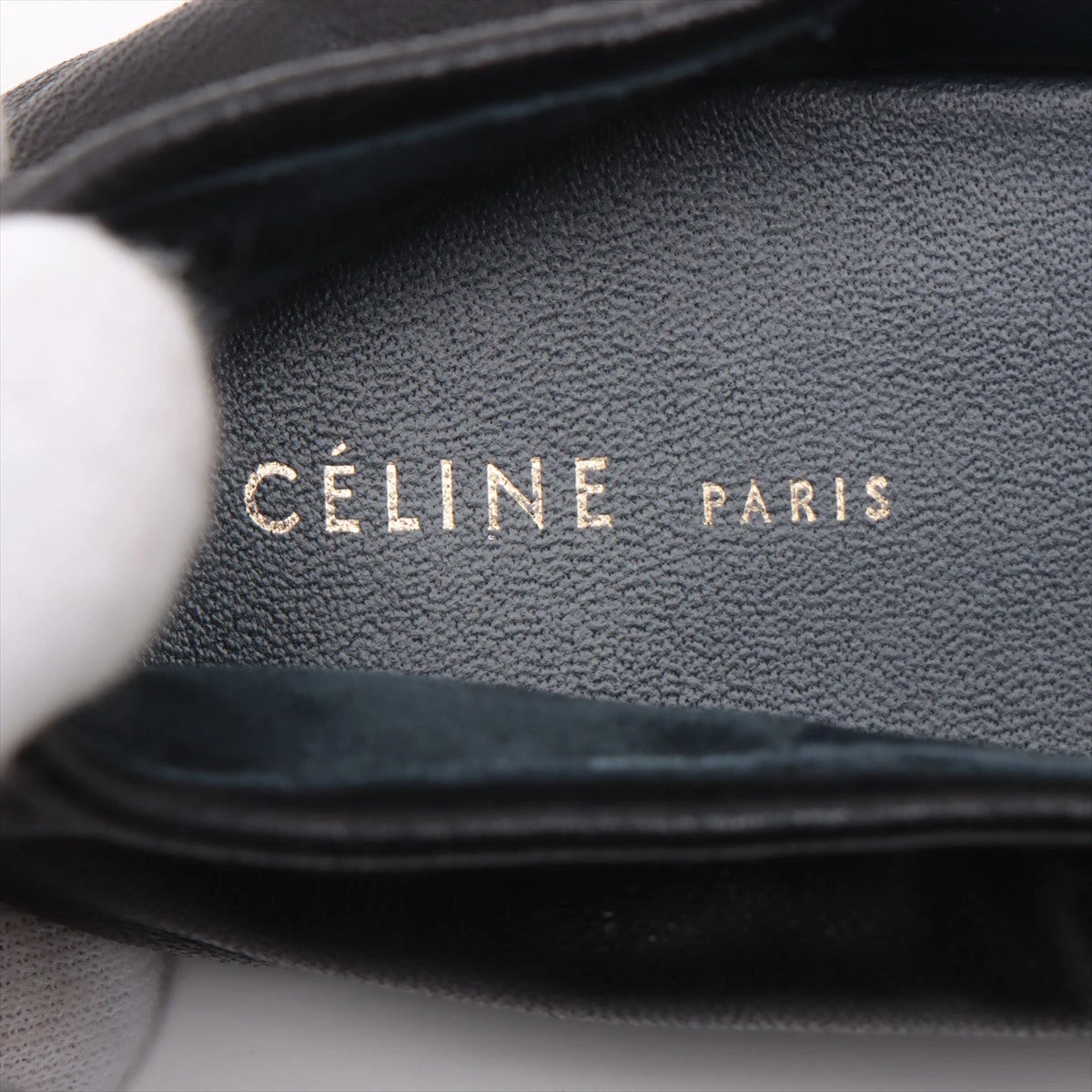 セリーヌ フィービー期 レザー レザーシューズ 38.5 レディース ブラック 楽天市場】【中古】CELINE フィービー期メタルプレートレザー