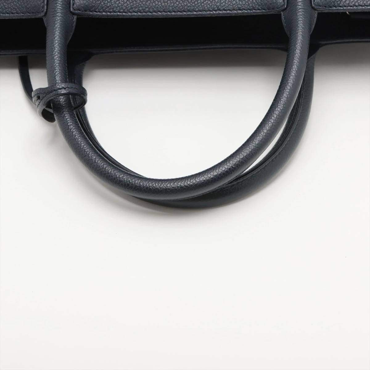 サンローランパリ カバリヴゴーシュ レザー ハンドバッグ ネイビー