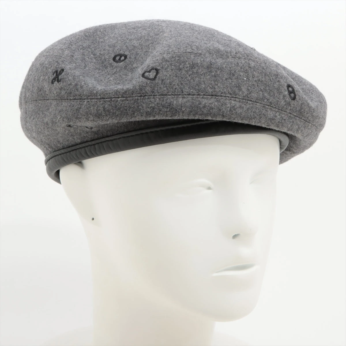 極美品 エルメス ベレー帽 カシミヤ 100% グレー 57 エルメス ベレー帽 カシミヤ グレー A2724679|中古ブランド品