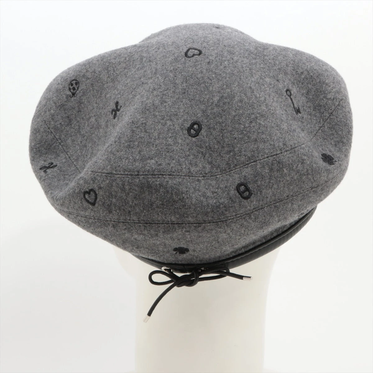 極美品　エルメス　ベレー帽　カシミヤ　100% グレー　57 エルメス ベレー帽 カシミヤ グレー A2724679｜中古ブランド品