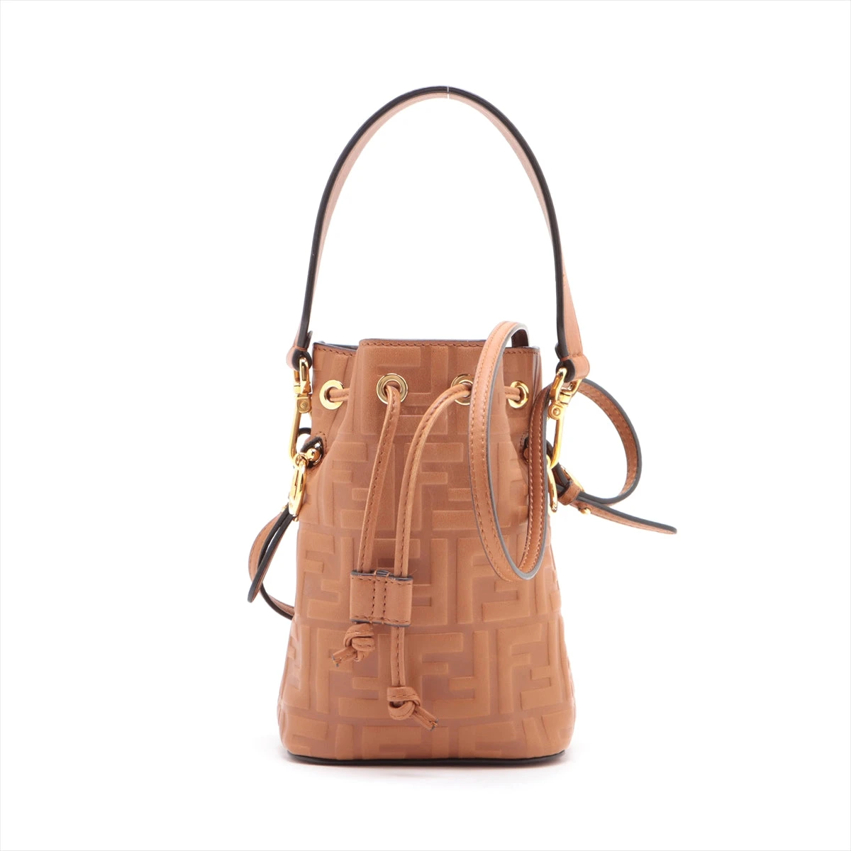 フェンディ ズッカ モントレゾール ミニ レザー 2WAYショルダーバッグ  