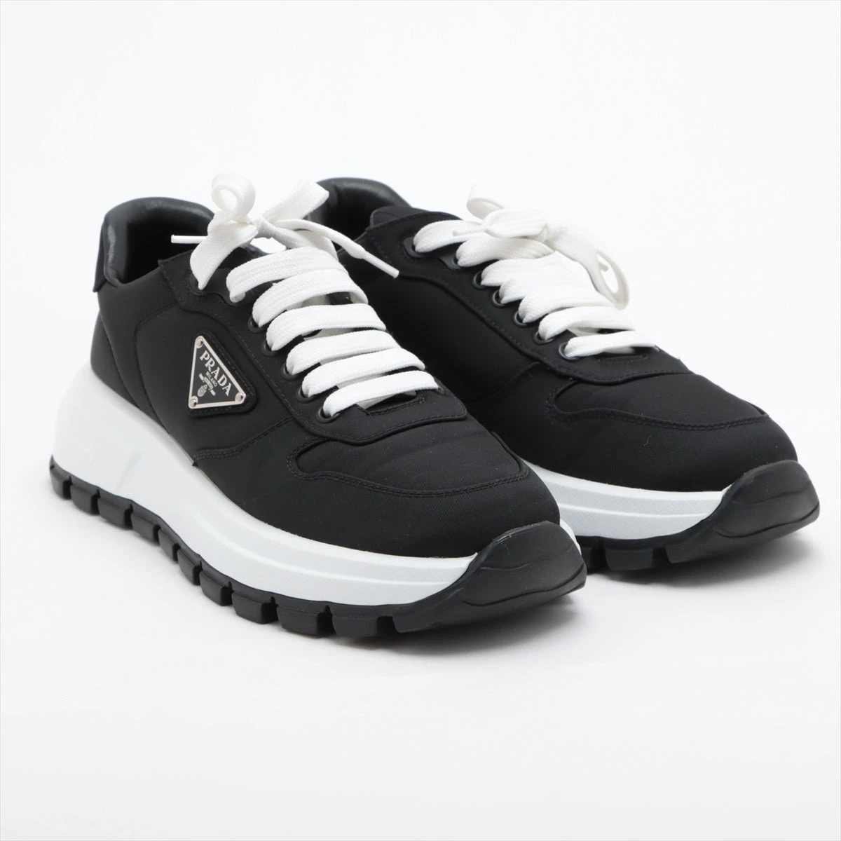 プラダ Re Nylon リ ナイロン ナイロン×レザー スニーカー 38 1