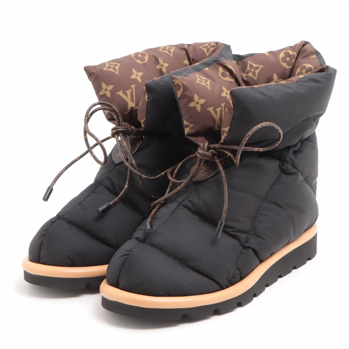 中古】 LOUIS VUITTON ルイ・ヴィトン ピロー・ラインアンクルブーツ 