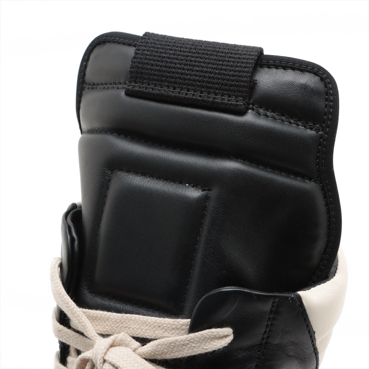 ブラックレザー ハイカットスニーカー　リックオウエンス　ジオバスケット ジオバスケットレザーハイカットスニーカー | Rick Owens