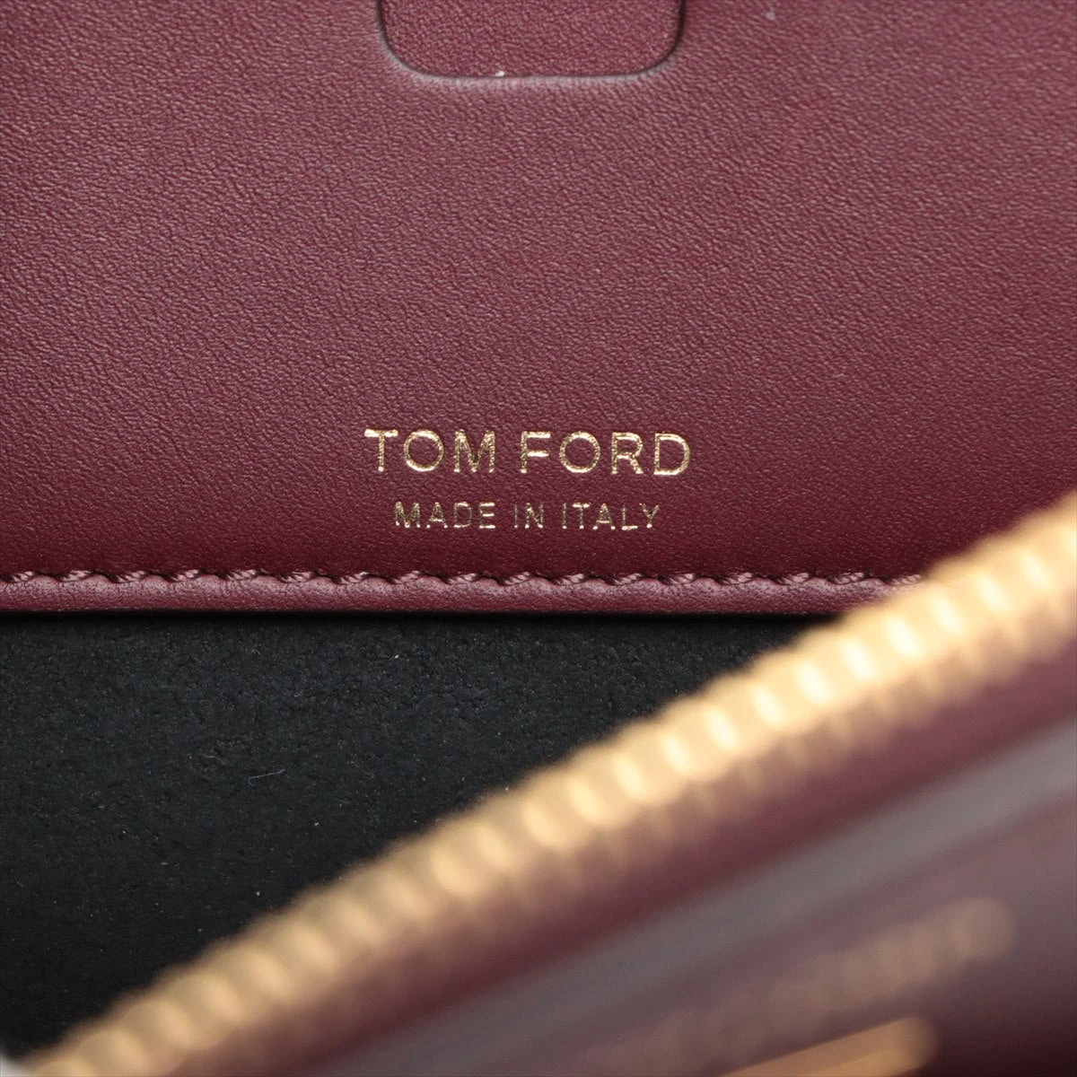 トムフォード レザー クラッチバッグ ボルドー A2759376｜中古ブランド
