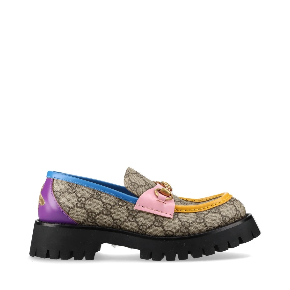 グッチ PVC×レザー ローファー 38 レディース マルチカラー