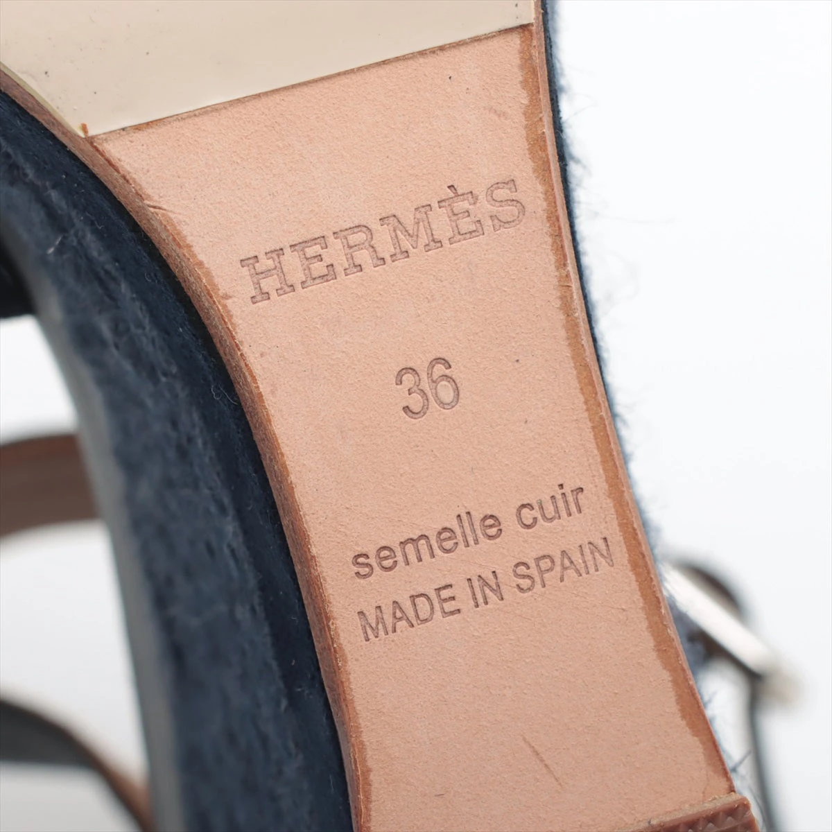 エルメス　サイズ表記「36」23センチ程度　スエード　ウェッジソールサンダル エルメス サイズ表記「36」23センチ程度 スエード ウェッジ