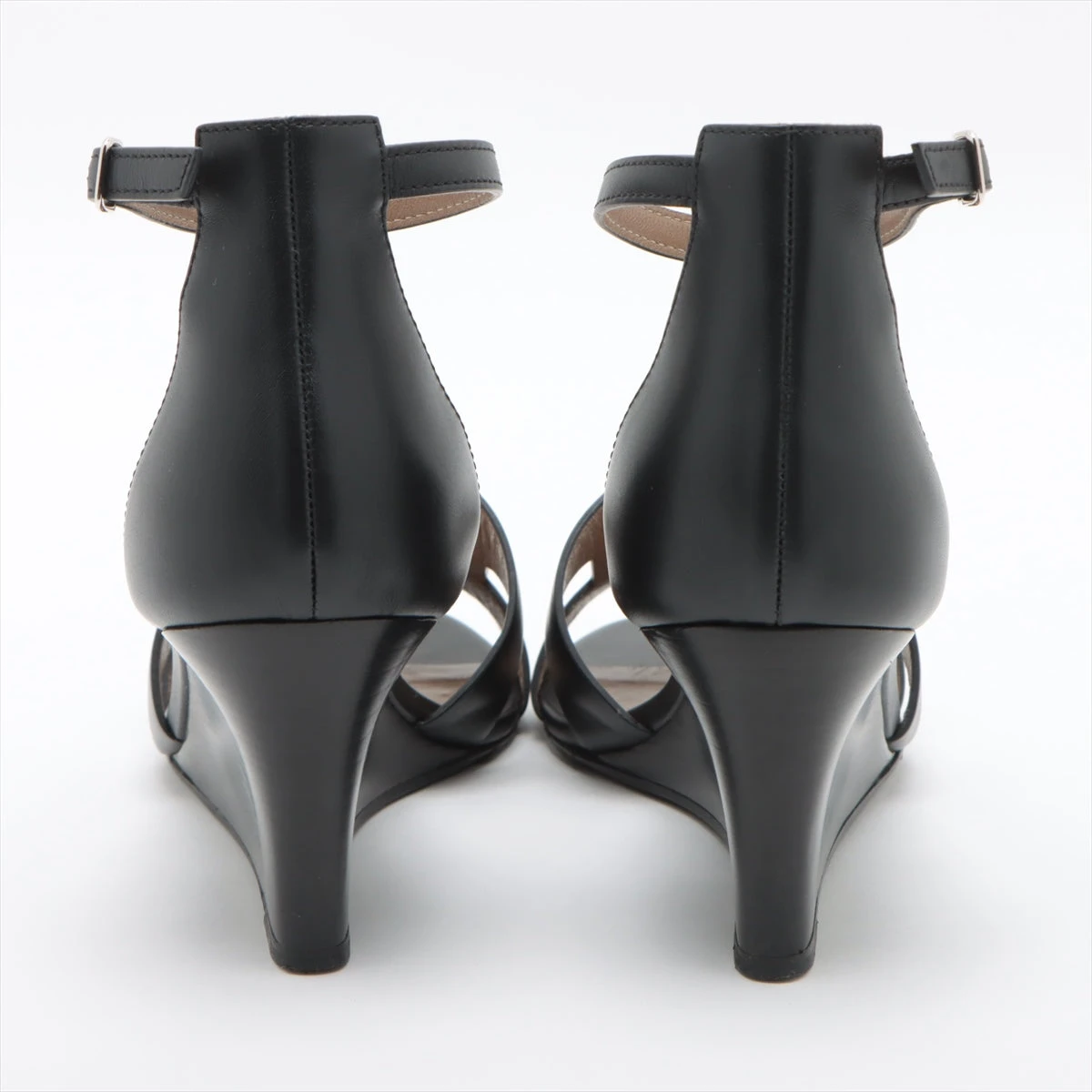 エルメス レジェンド レザー ウェッジソールサンダル 36 レディース