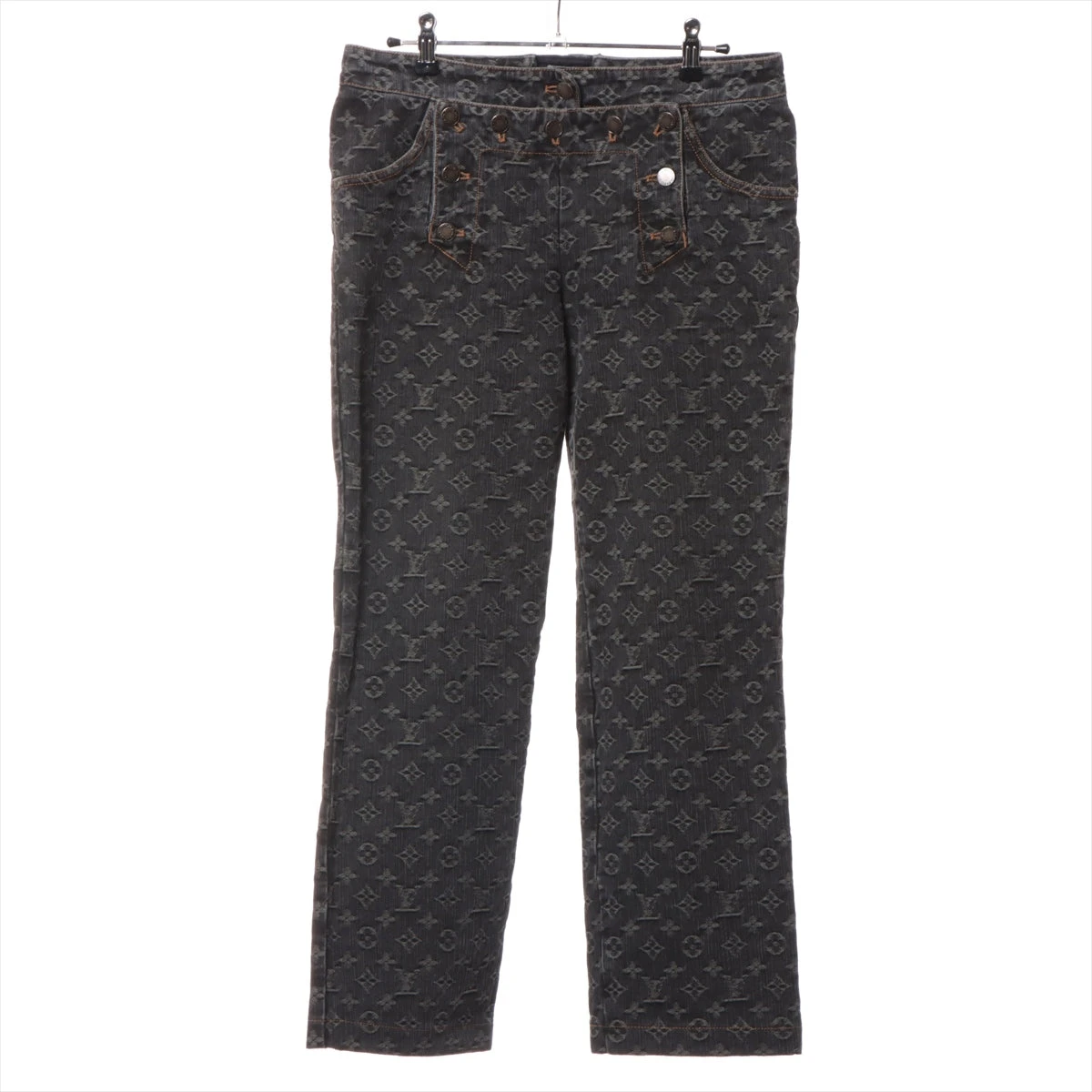 ヴィトン 07AW コットン デニムパンツ 38 レディース グレー 072W 