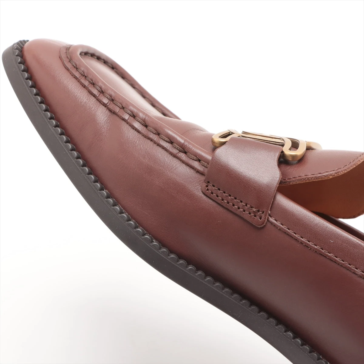 トッズ ケイト レザー ローファー 38 1/2 レディース ブラウン