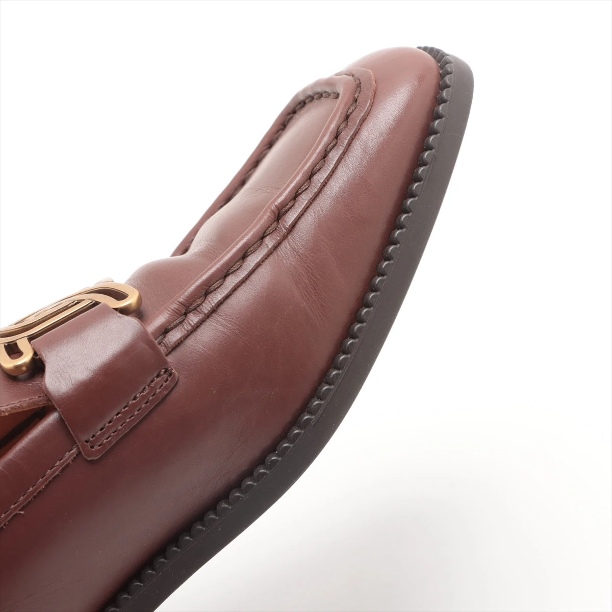 トッズ ケイト レザー ローファー 38 1/2 レディース ブラウン