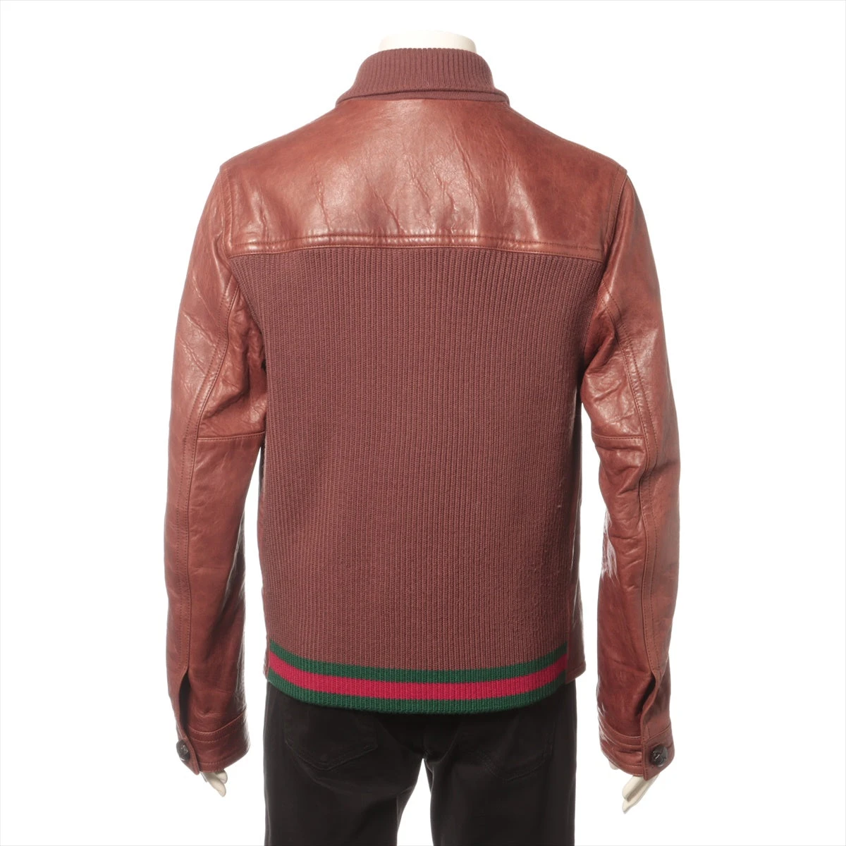 GUCCI レザージャケット　ブラウン ブラウン（茶色）系 L GUCCI(グッチ) レザージャケット(メンズ